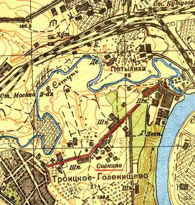фрагмент карты Москвы и области 1922-25 г.г.